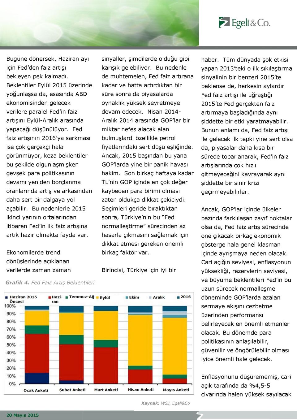 Fed faiz artışının 2016 ya sarkması ise çok gerçekçi hala görünmüyor, keza beklentiler bu şekilde olgunlaşmışken gevşek para politikasının devamı yeniden borçlanma oranlarında artış ve arkasından