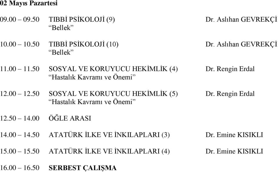 50 SOSYAL VE KORUYUCU HEKİMLİK (5) Hastalık Kavramı ve Önemi Dr. Rengin Erdal Dr. Rengin Erdal 14.00 14.