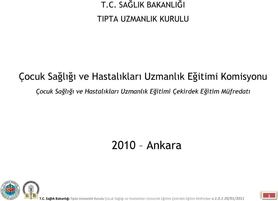 Komisyonu  Çekirdek Eğitim Müfredatı 2010