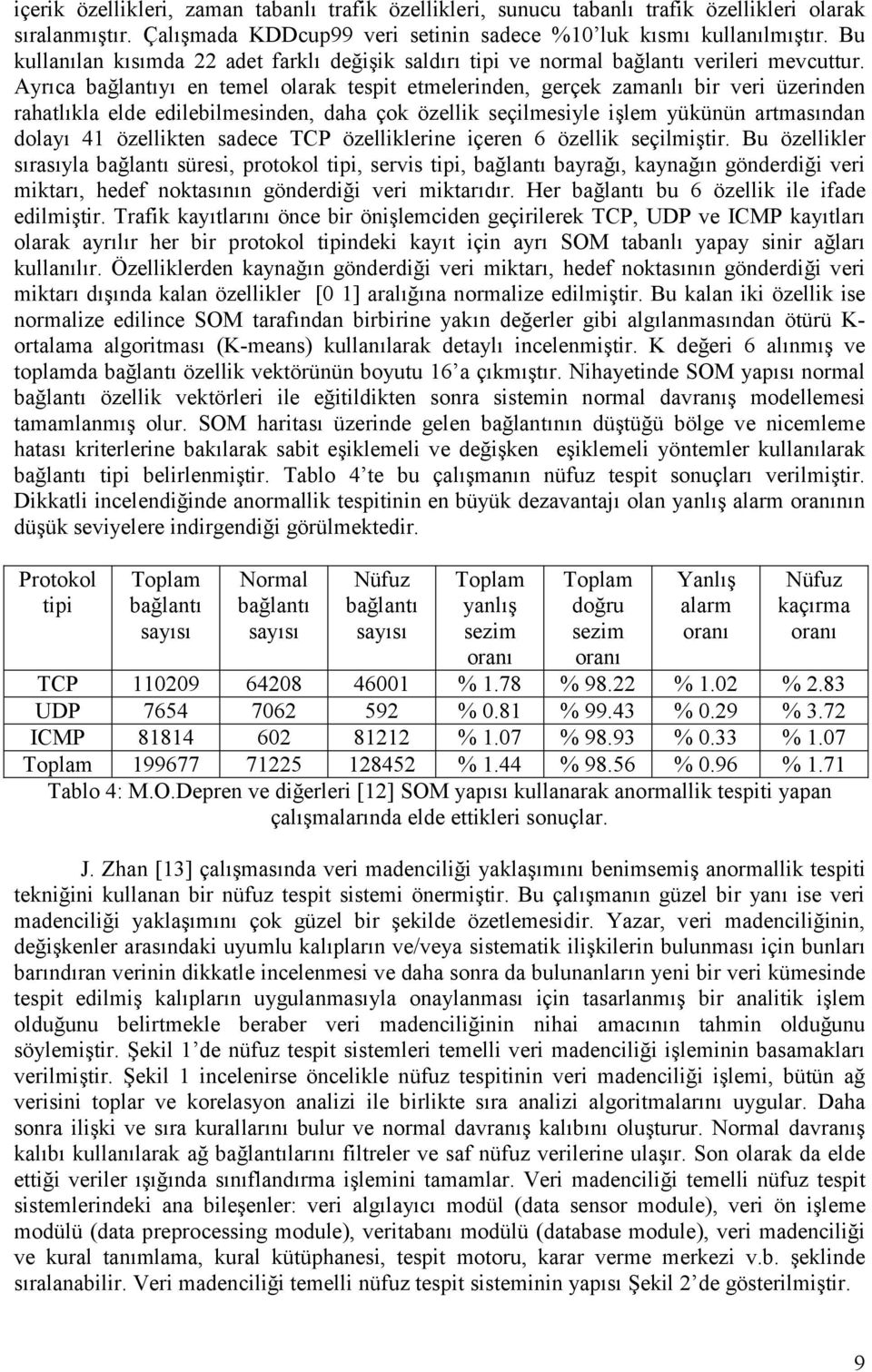 Ayrıca bağlantıyı en temel olarak tespit etmelerinden, gerçek zamanlı bir veri üzerinden rahatlıkla elde edilebilmesinden, daha çok özellik seçilmesiyle işlem yükünün artmasından dolayı 41 özellikten