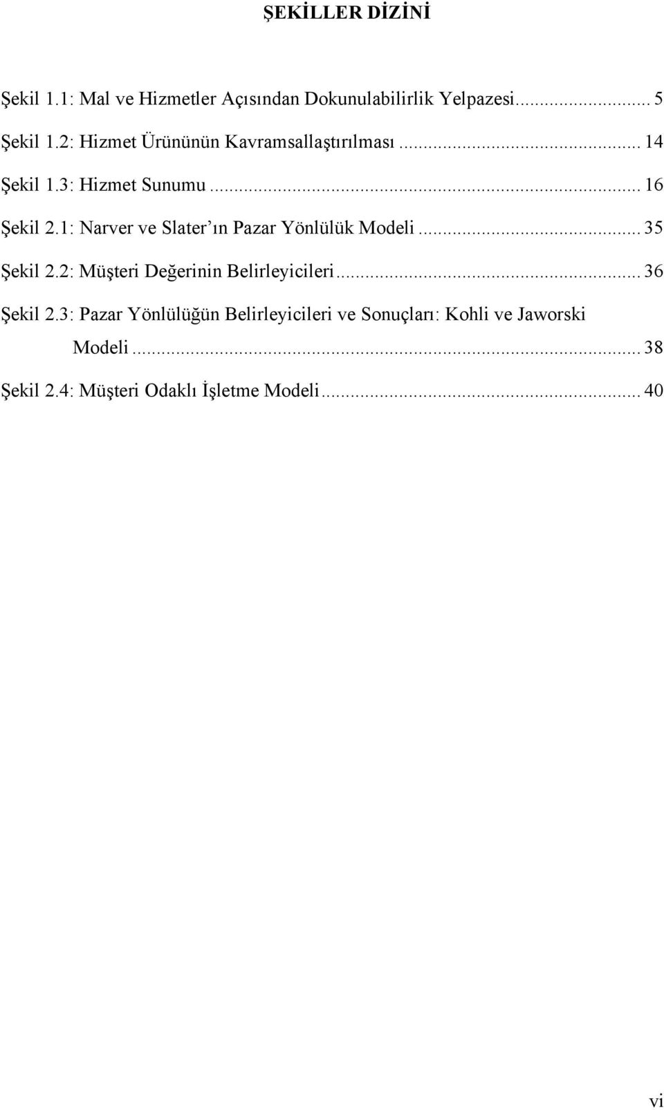 1: Narver ve Slater ın Pazar Yönlülük Modeli... 35 Şekil 2.2: Müşteri Değerinin Belirleyicileri.