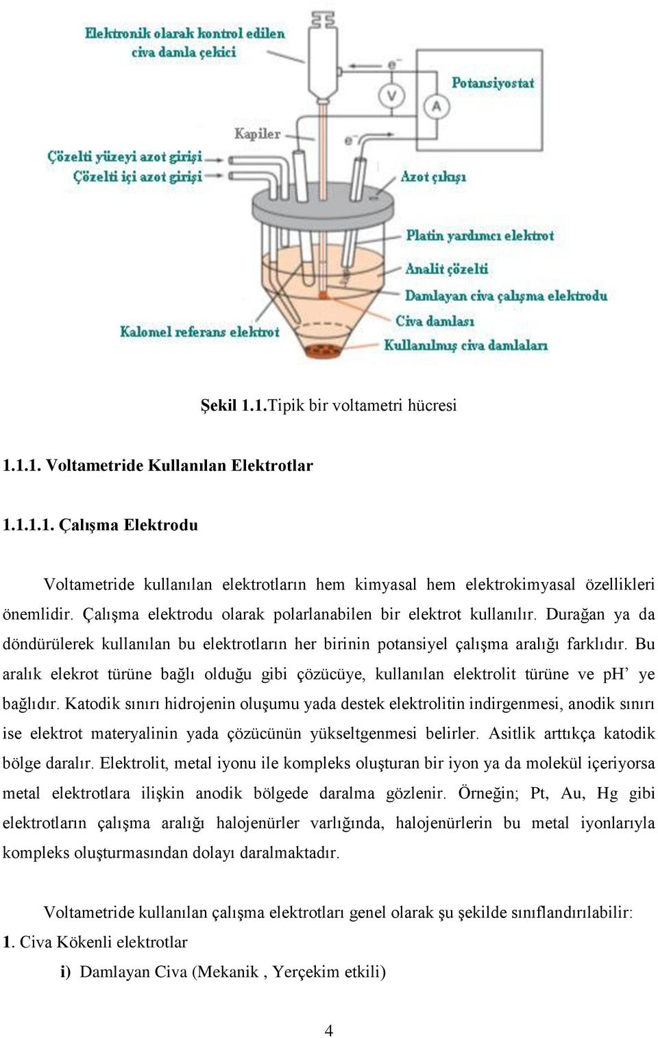 Bu aralık elekrot türüne bağlı olduğu gibi çözücüye, kullanılan elektrolit türüne ve ph ye bağlıdır.