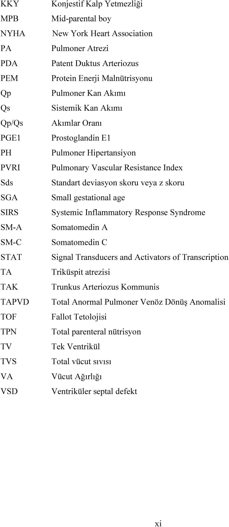 Standart deviasyon skoru veya z skoru Small gestational age Systemic Inflammatory Response Syndrome Somatomedin A Somatomedin C Signal Transducers and Activators of Transcription Triküspit
