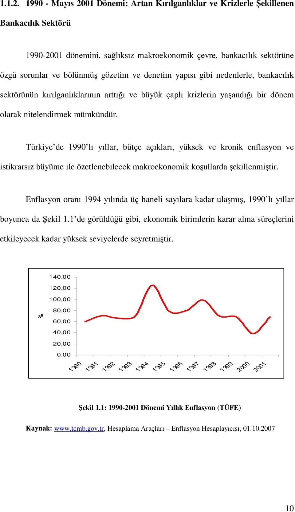 denetim yapısı gibi nedenlerle, bankacılık sektörünün kırılganlıklarının arttığı ve büyük çaplı krizlerin yaşandığı bir dönem olarak nitelendirmek mümkündür.