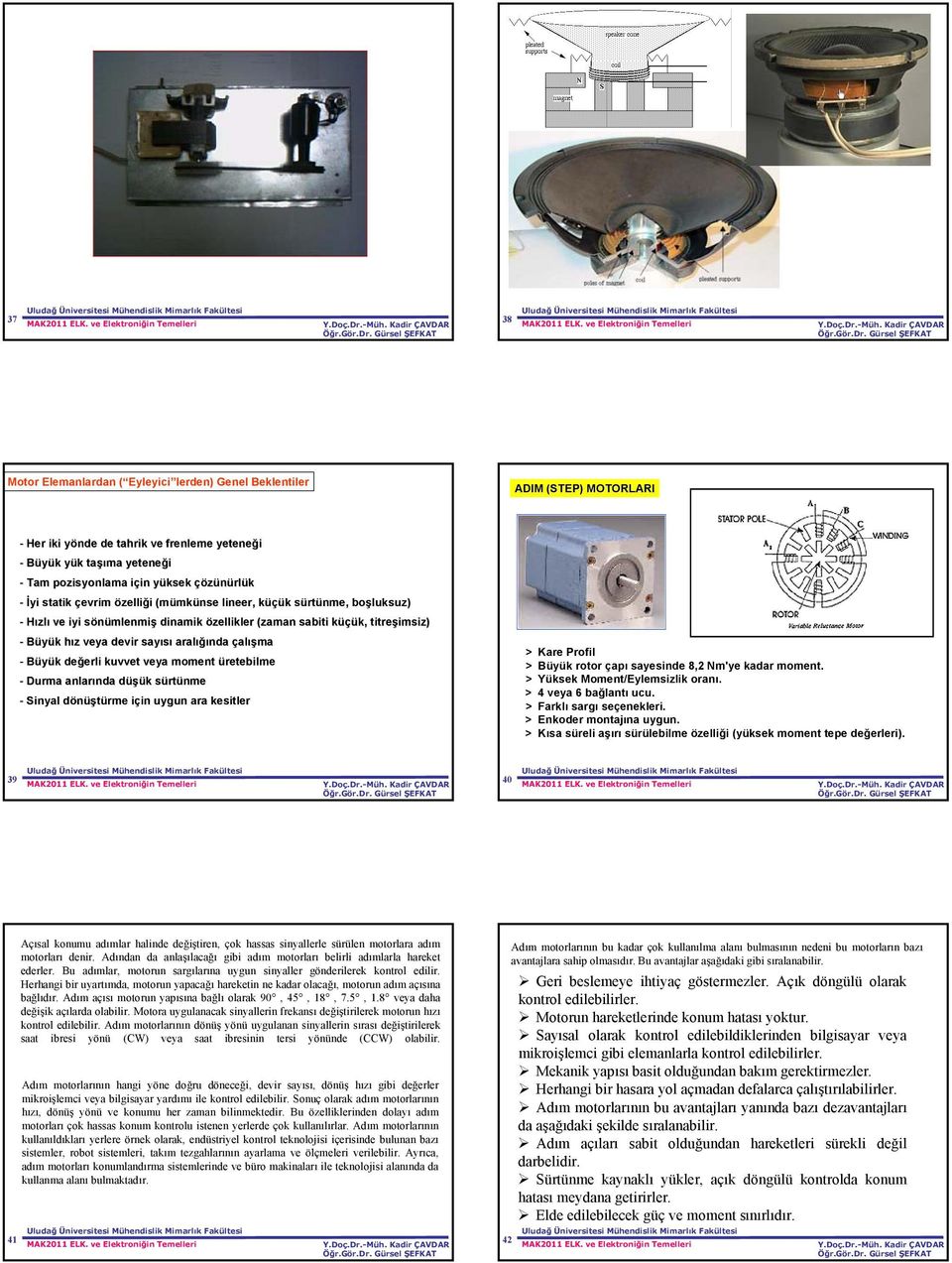 çalışma - Büyük değerli kuvvet veya moment üretebilme - Durma anlarında düşük sürtünme - Sinyal dönüştürme için uygun ara kesitler > Kare Profil > Büyük rotor çapı sayesinde 8, Nm'ye kadar moment.