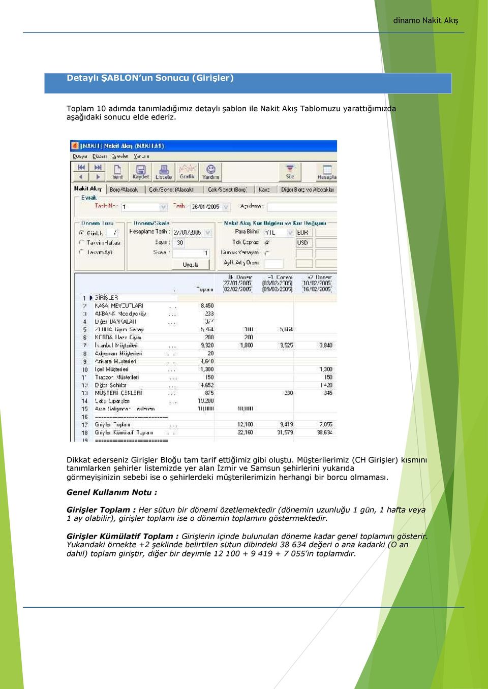 Müşterilerimiz (CH Girişler) kısmını tanımlarken şehirler listemizde yer alan İzmir ve Samsun şehirlerini yukarıda görmeyişinizin sebebi ise o şehirlerdeki müşterilerimizin herhangi bir borcu