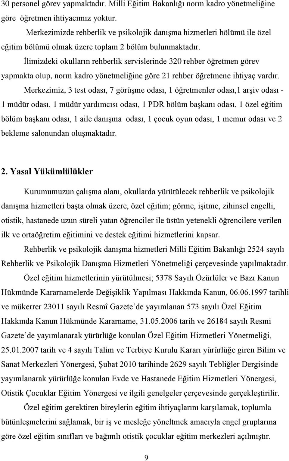 İlimizdeki okulların rehberlik servislerinde 320 rehber öğretmen görev yapmakta olup, norm kadro yönetmeliğine göre 21 rehber öğretmene ihtiyaç vardır.