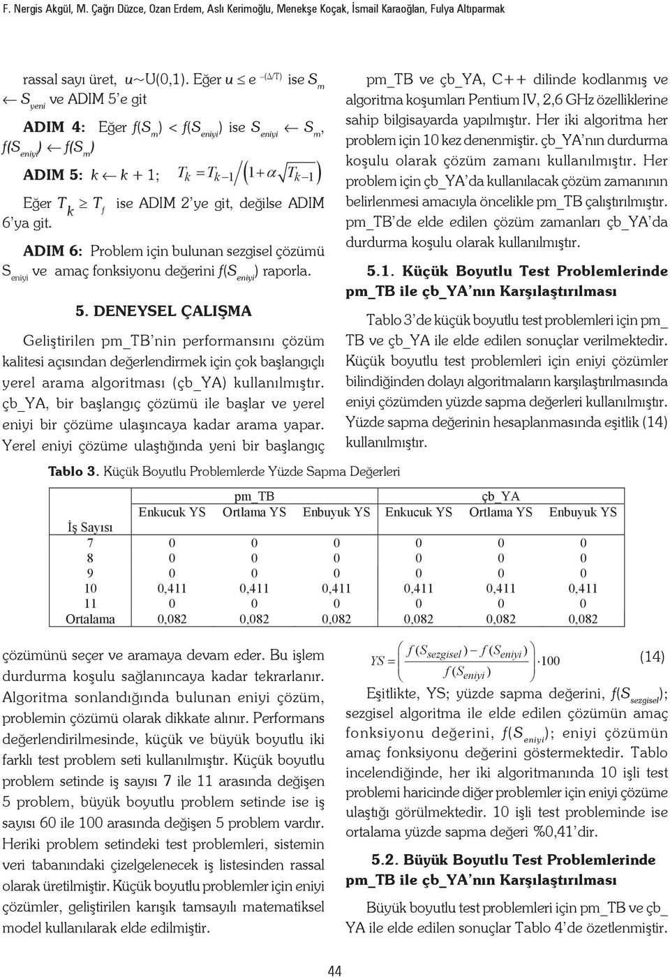 git. ADIM 6: Problem için bulunan sezgisel çözümü S eniyi ve amaç fonksiyonu değerini f(s eniyi ) raporla. 5.