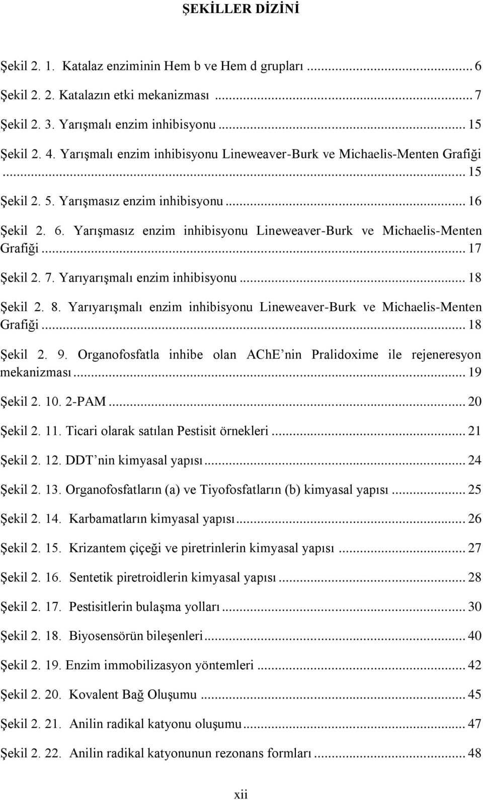 Yarışmasız enzim inhibisyonu Lineweaver-Burk ve Michaelis-Menten Grafiği... 17 Şekil 2. 7. Yarıyarışmalı enzim inhibisyonu... 18 Şekil 2. 8.