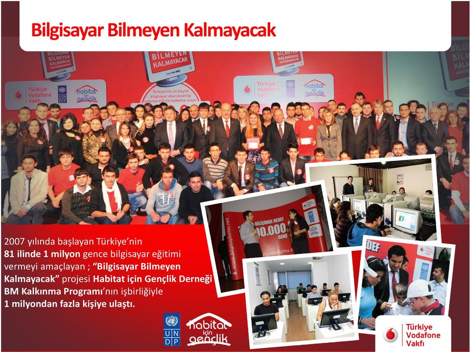 Bilgisayar Bilmeyen Kalmayacak projesi Habitat için Gençlik Derneği