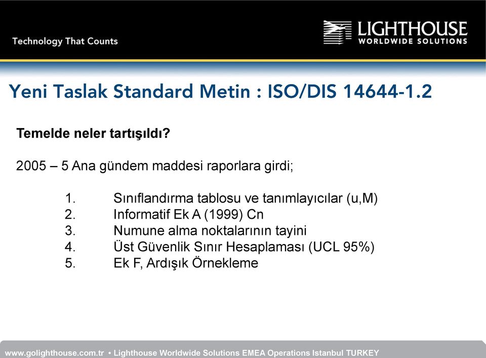 Sınıflandırma tablosu ve tanımlayıcılar (u,m) 2.