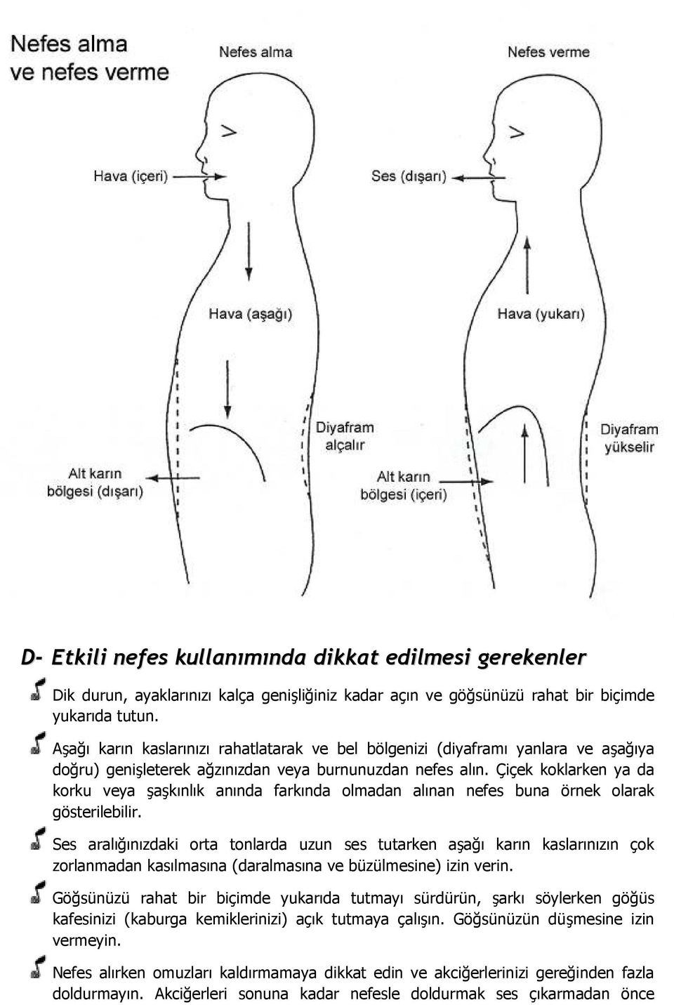 Çiçek koklarken ya da korku veya şaşkınlık anında farkında olmadan alınan nefes buna örnek olarak gösterilebilir.