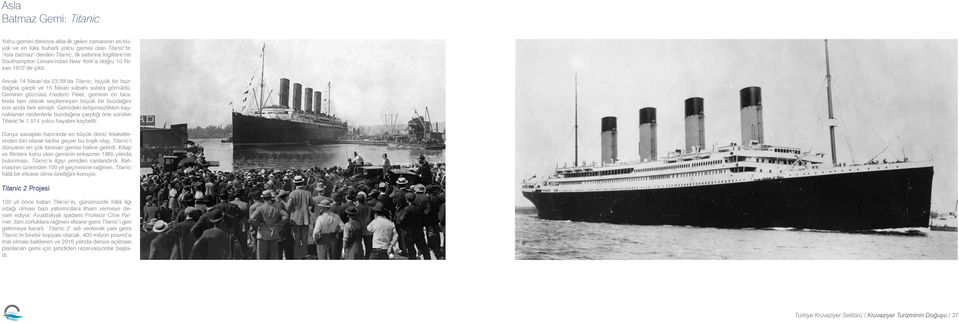 Ancak 14 Nisan da 23:39 da Titanic, büyük bir buzdağına çarptı ve 15 Nisan sabahı sulara gömüldü.