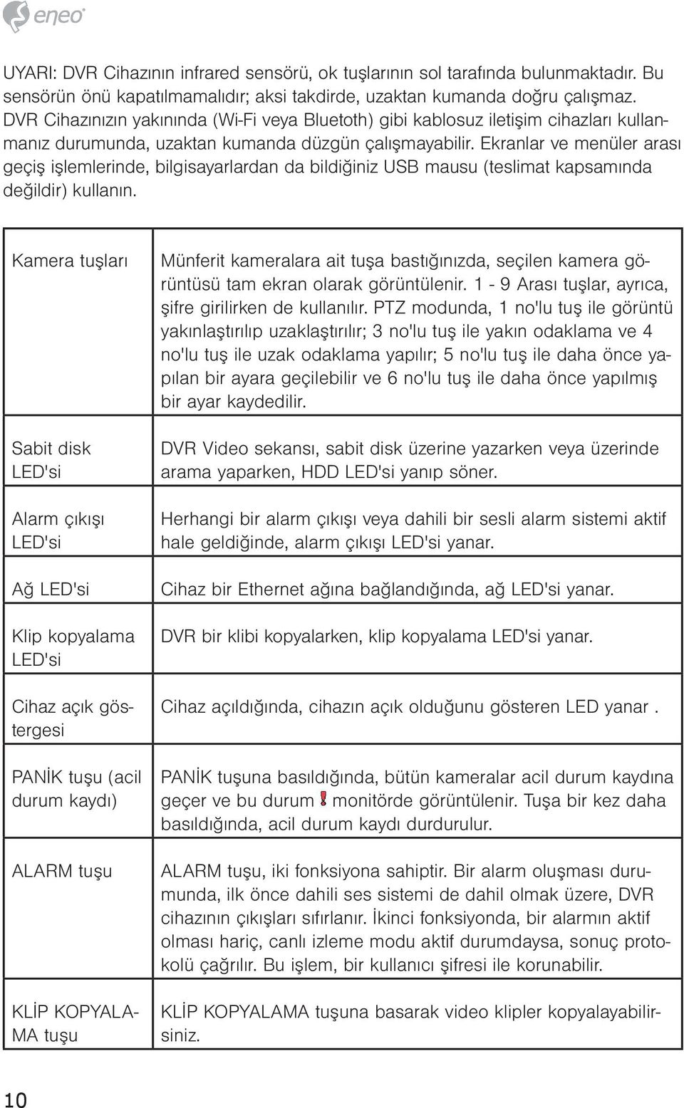 Ekranlar ve menüler arası geçiş işlemlerinde, bilgisayarlardan da bildiğiniz USB mausu (teslimat kapsamında değildir) kullanın.