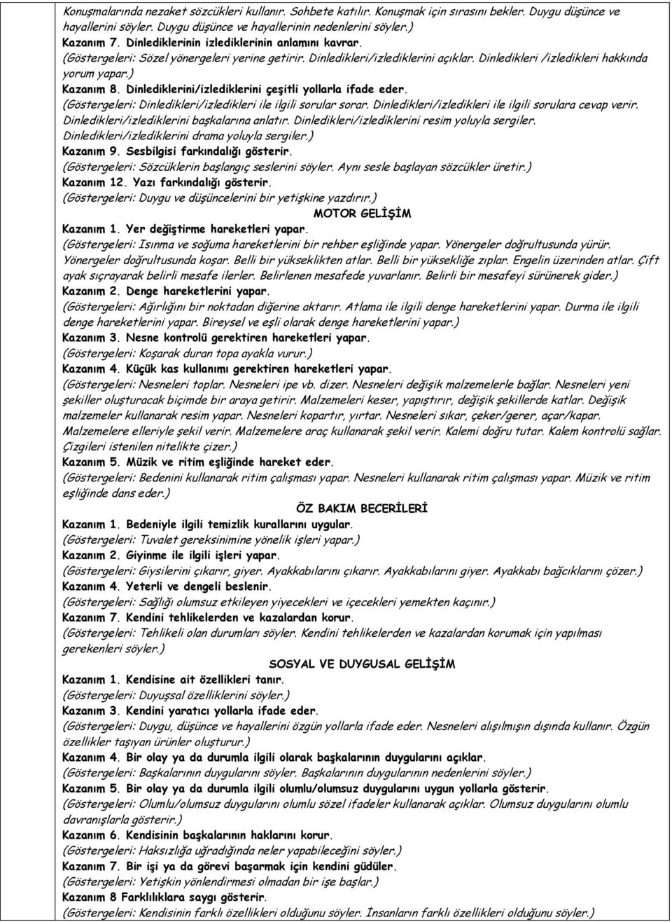 Dinlediklerini/izlediklerini çeşitli yollarla ifade eder. (Göstergeleri: Dinledikleri/izledikleri ile ilgili sorular sorar. Dinledikleri/izledikleri ile ilgili sorulara cevap verir.