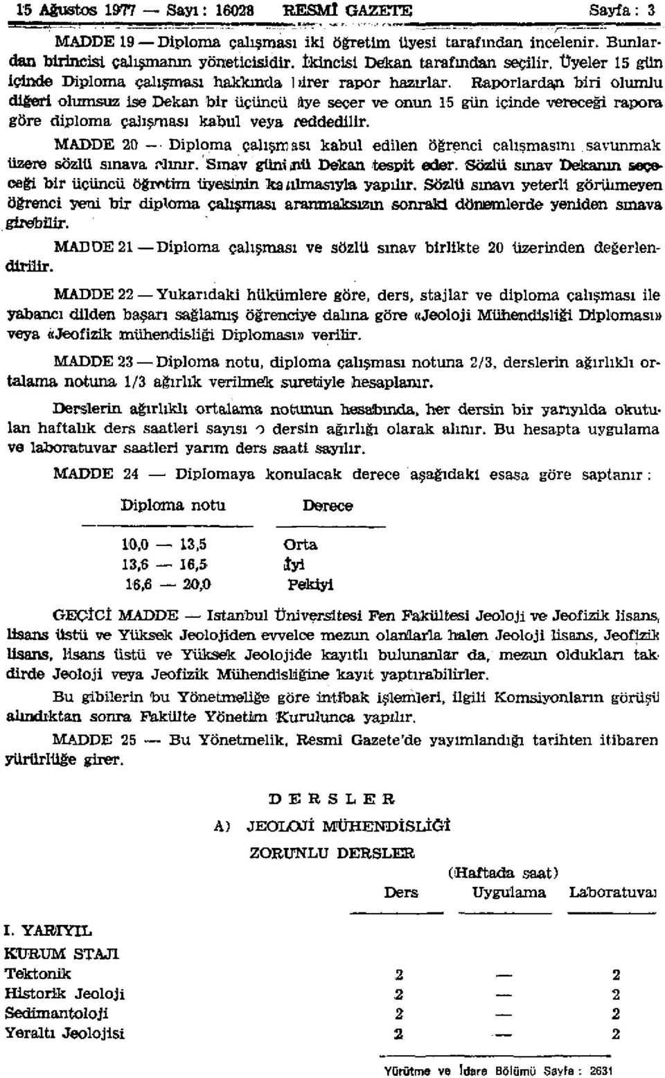 Raporlardan biri olumlu diğeri olumsuz ise Dekan bir üçüncü 4ye seçer ve onun 15 gün içinde vereceği rapora göre diploma çalışması kabul veya reddedilir.