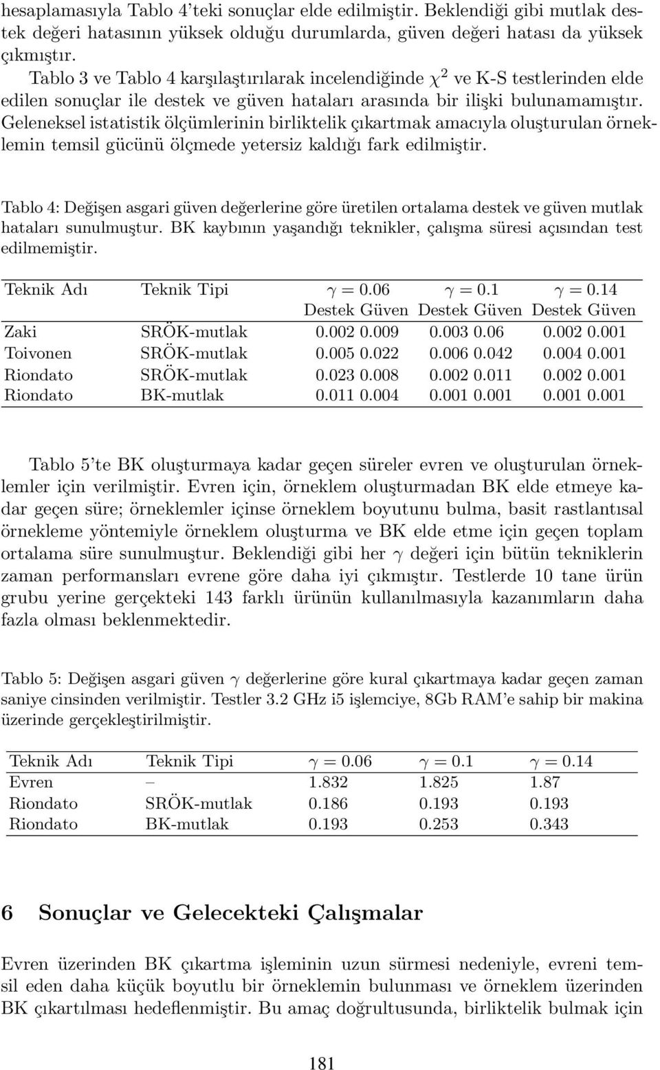 Geleneksel istatistik ölçümlerinin birliktelik çıkartmak amacıyla oluşturulan örneklemin temsil gücünü ölçmede yetersiz kaldığı fark edilmiştir.