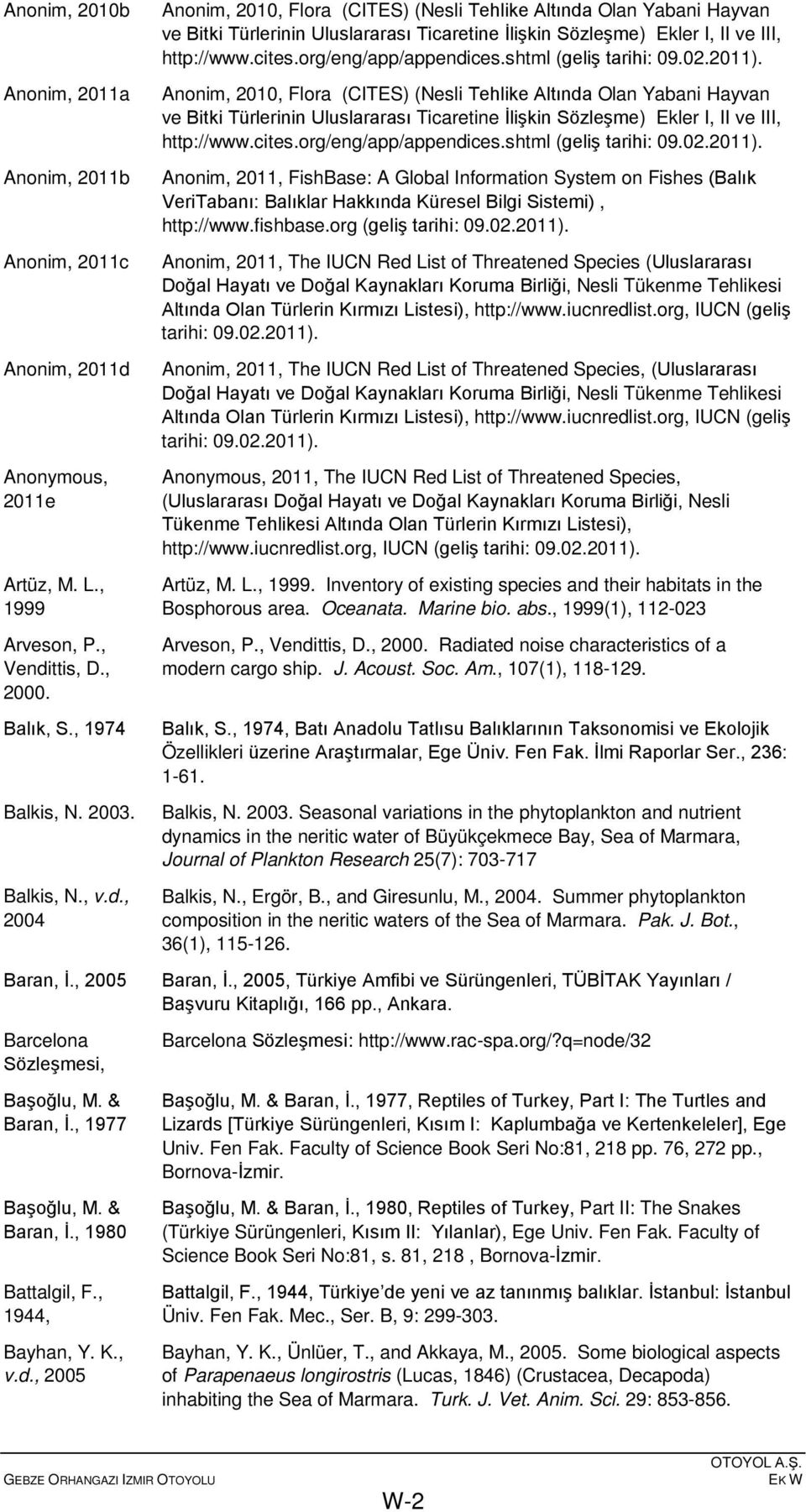 ttis, D., 2000. Balık, S., 1974 Balkis, N. 2003. Balkis, N., v.d.