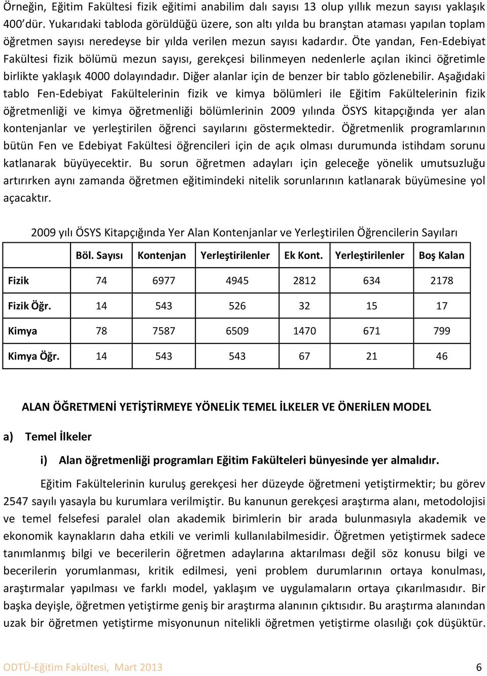 Öte yandan, Fen-Edebiyat Fakültesi fizik bölümü mezun sayısı, gerekçesi bilinmeyen nedenlerle açılan ikinci öğretimle birlikte yaklaşık 4000 dolayındadır.