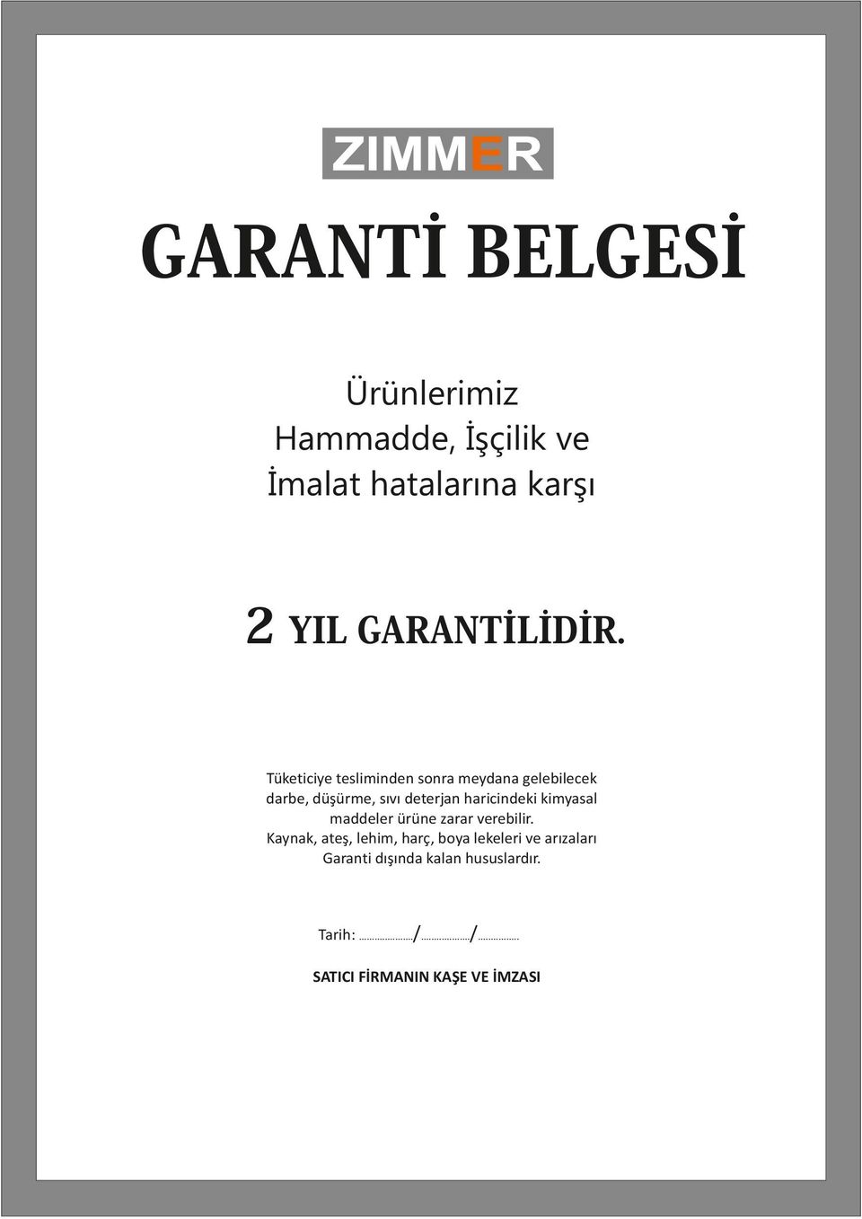 Tüketiciye tesliminden sonra meydana gelebilecek darbe, düşürme, sıvı deterjan haricindeki