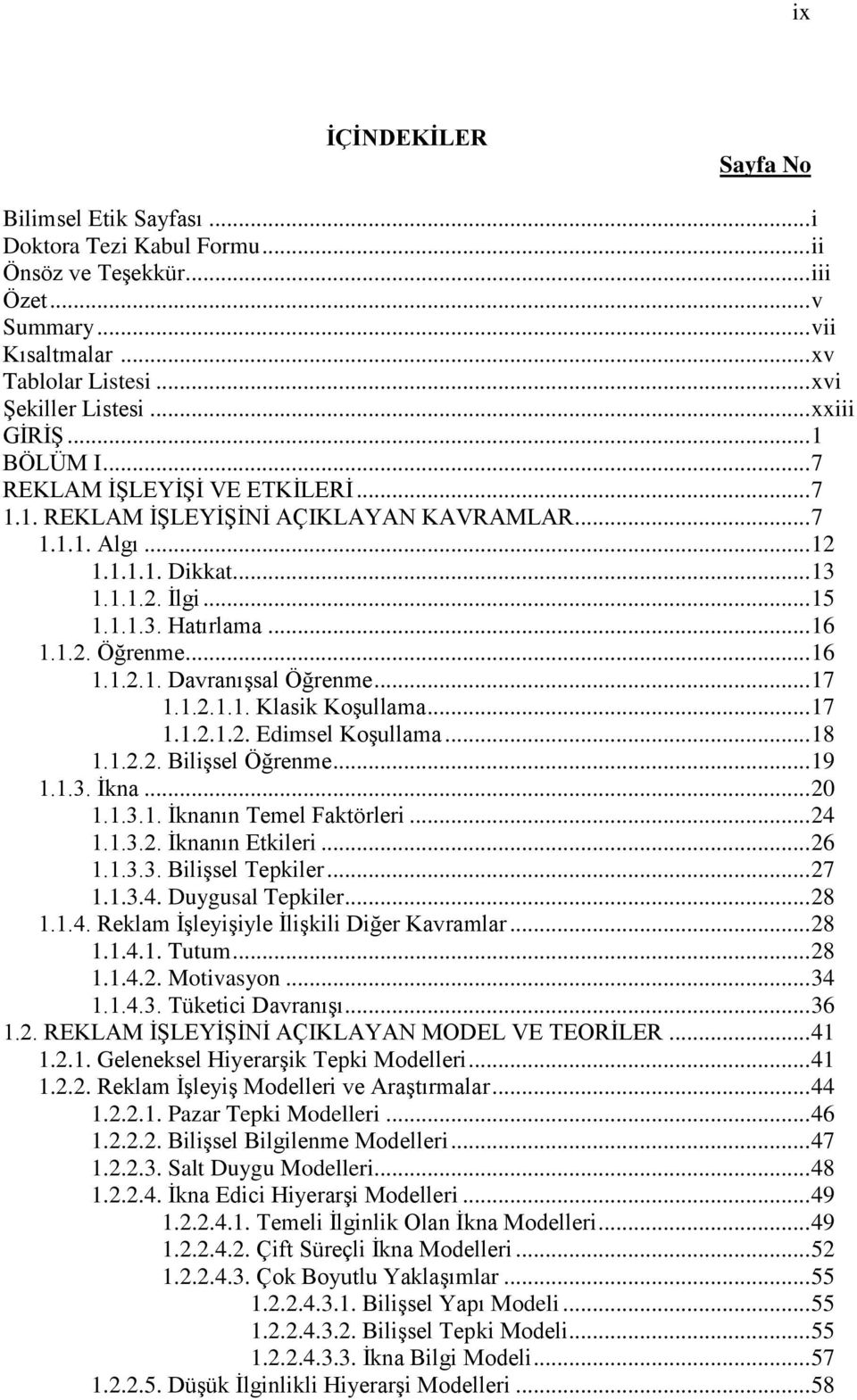 1.2. Öğrenme... 16 1.1.2.1. DavranıĢsal Öğrenme... 17 1.1.2.1.1. Klasik KoĢullama... 17 1.1.2.1.2. Edimsel KoĢullama... 18 1.1.2.2. BiliĢsel Öğrenme... 19 1.1.3. Ġkna... 20 1.1.3.1. Ġknanın Temel Faktörleri.