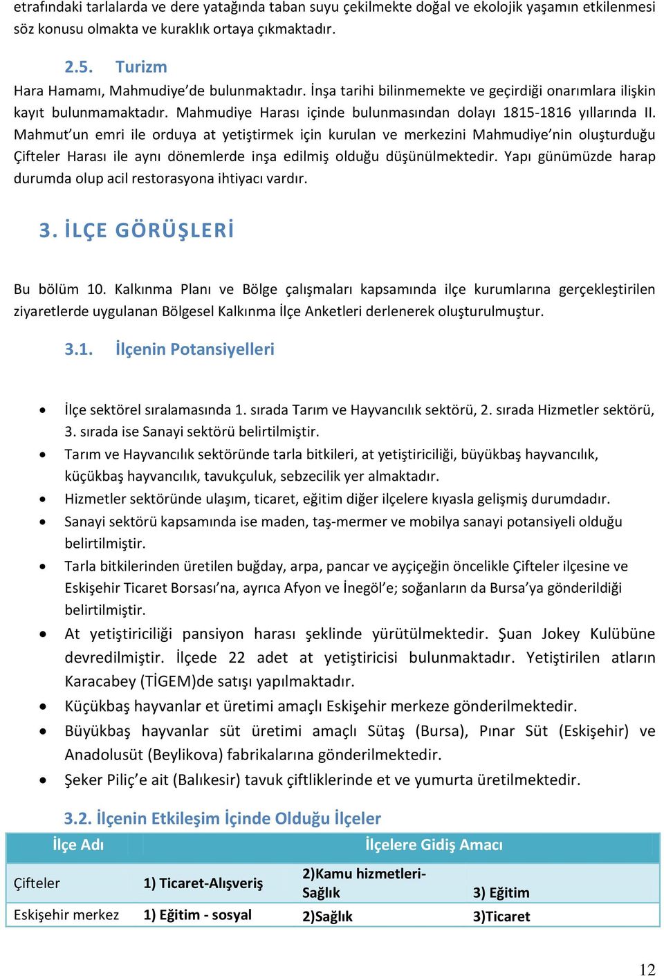 Mahmut un emri ile orduya at yetiştirmek için kurulan ve merkezini Mahmudiye nin oluşturduğu Çifteler Harası ile aynı dönemlerde inşa edilmiş olduğu düşünülmektedir.