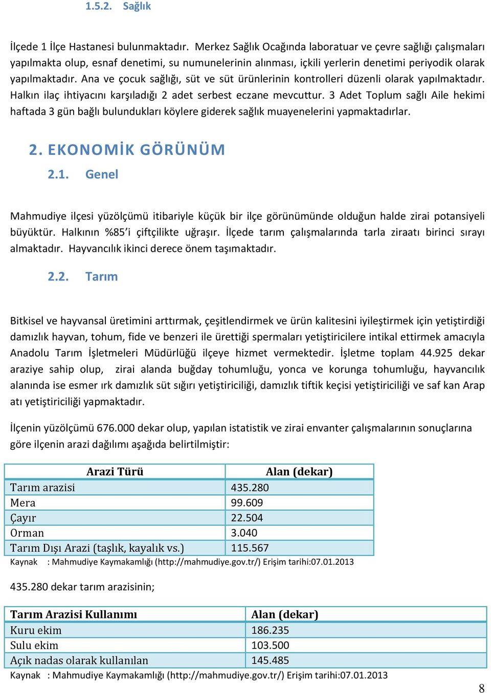 Ana ve çocuk sağlığı, süt ve süt ürünlerinin kontrolleri düzenli olarak yapılmaktadır. Halkın ilaç ihtiyacını karşıladığı 2 adet serbest eczane mevcuttur.