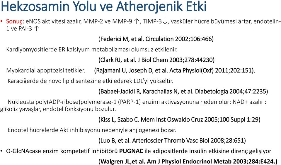 Acta Physiol(Oxf) 2011;202:151). Karaciğerde de novo lipid sentezine etki ederek LDL yi yükseltir. (Babaei-Jadidi R, Karachalias N, et al.