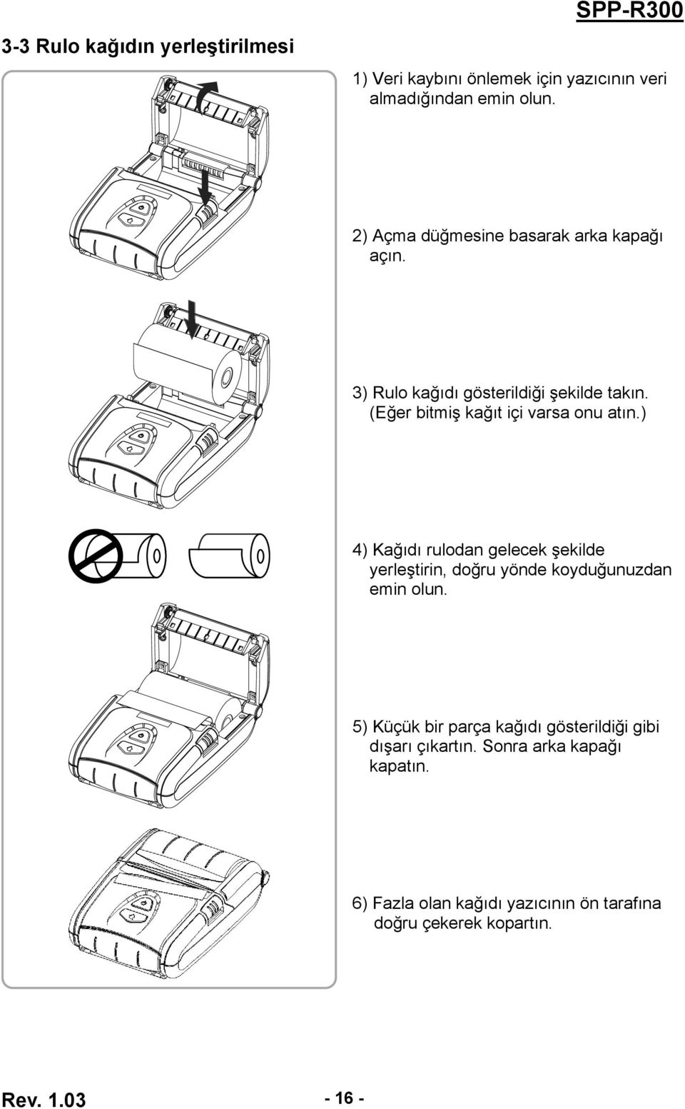 (Eğer bitmiş kağıt içi varsa onu atın.