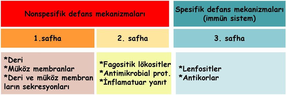 safha *Deri *Müköz membranlar *Deri ve müköz membran ların