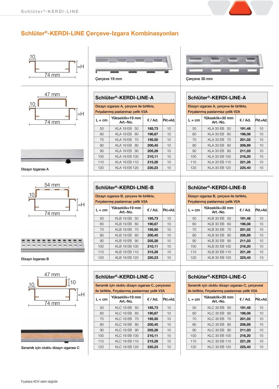 50 KLA 19 EB 50 185,73 60 KLA 19 EB 60 190,67 70 KLA 19 EB 70 195,50 80 KLA 19 EB 80 200,45 90 KLA 19 EB 90 205,28 0 KLA 19 EB 0 2,11 1 KLA 19 EB 1 215,28 120 KLA 19 EB 120 220,23 Schlüter