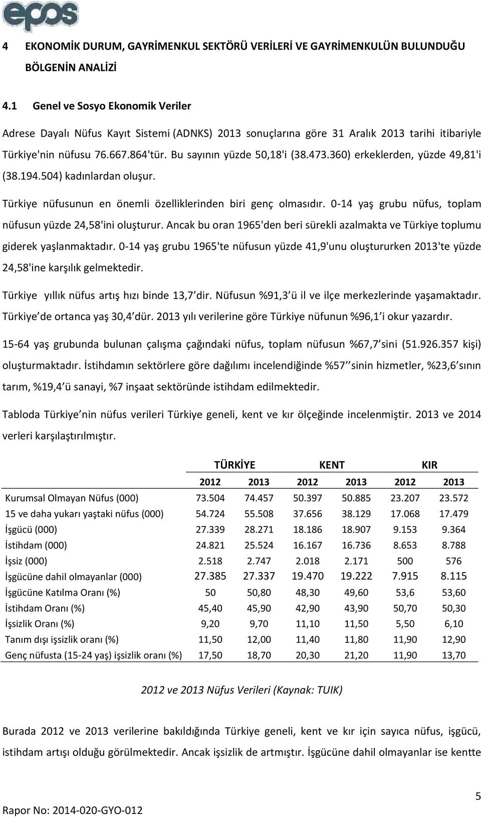 360) erkeklerden, yüzde 49,81'i (38.194.504) kadınlardan oluşur. Türkiye nüfusunun en önemli özelliklerinden biri genç olmasıdır. 0-14 yaş grubu nüfus, toplam nüfusun yüzde 24,58'ini oluşturur.