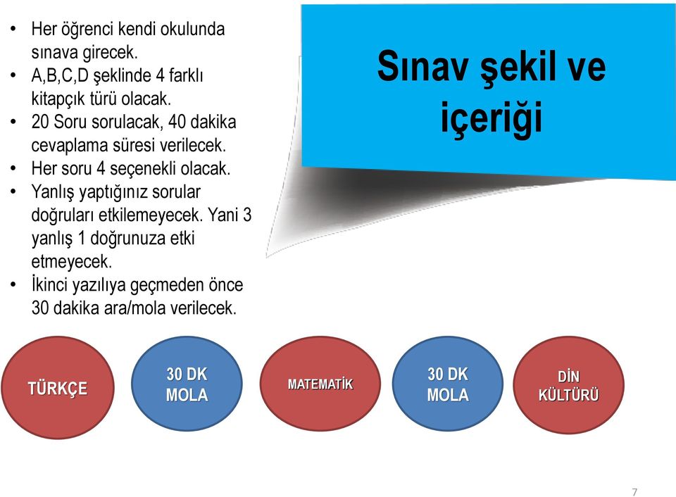 Yanlış yaptığınız sorular doğruları etkilemeyecek. Yani 3 yanlış 1 doğrunuza etki etmeyecek.