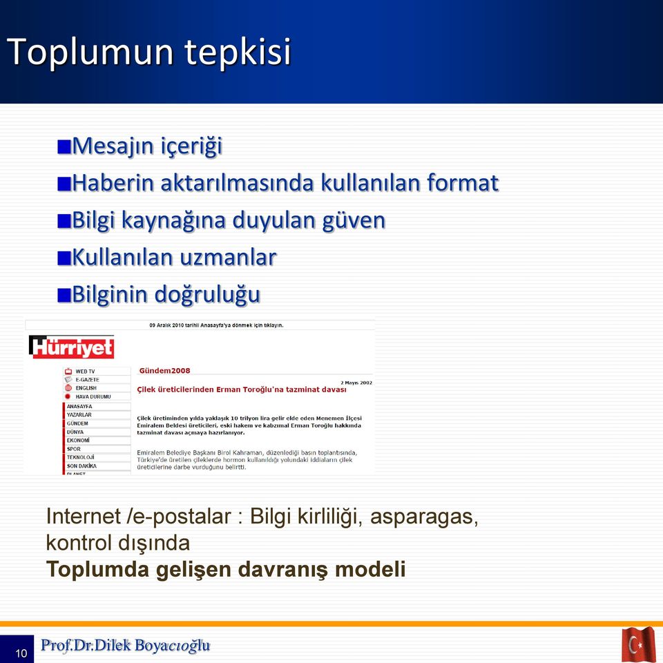 uzmanlar Bilginin doğruluğu Internet /e-postalar : Bilgi