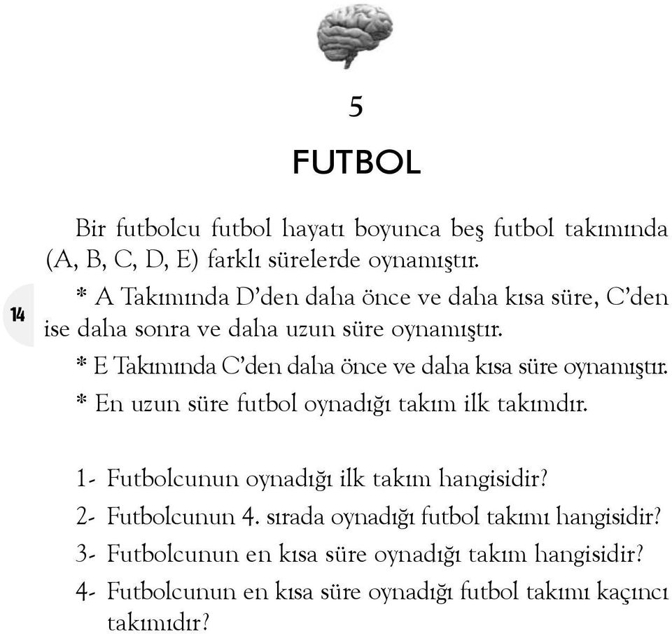 * E Takýmýnda C den daha önce ve daha kýsa süre oynamýþtýr. * En uzun süre futbol oynadýðý takým ilk takýmdýr.