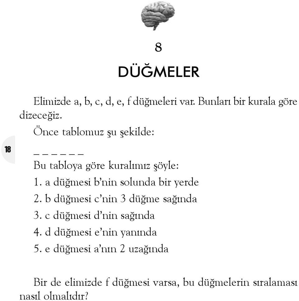 a düðmesi b nin solunda bir yerde 2. b düðmesi c nin 3 düðme saðýnda 3.