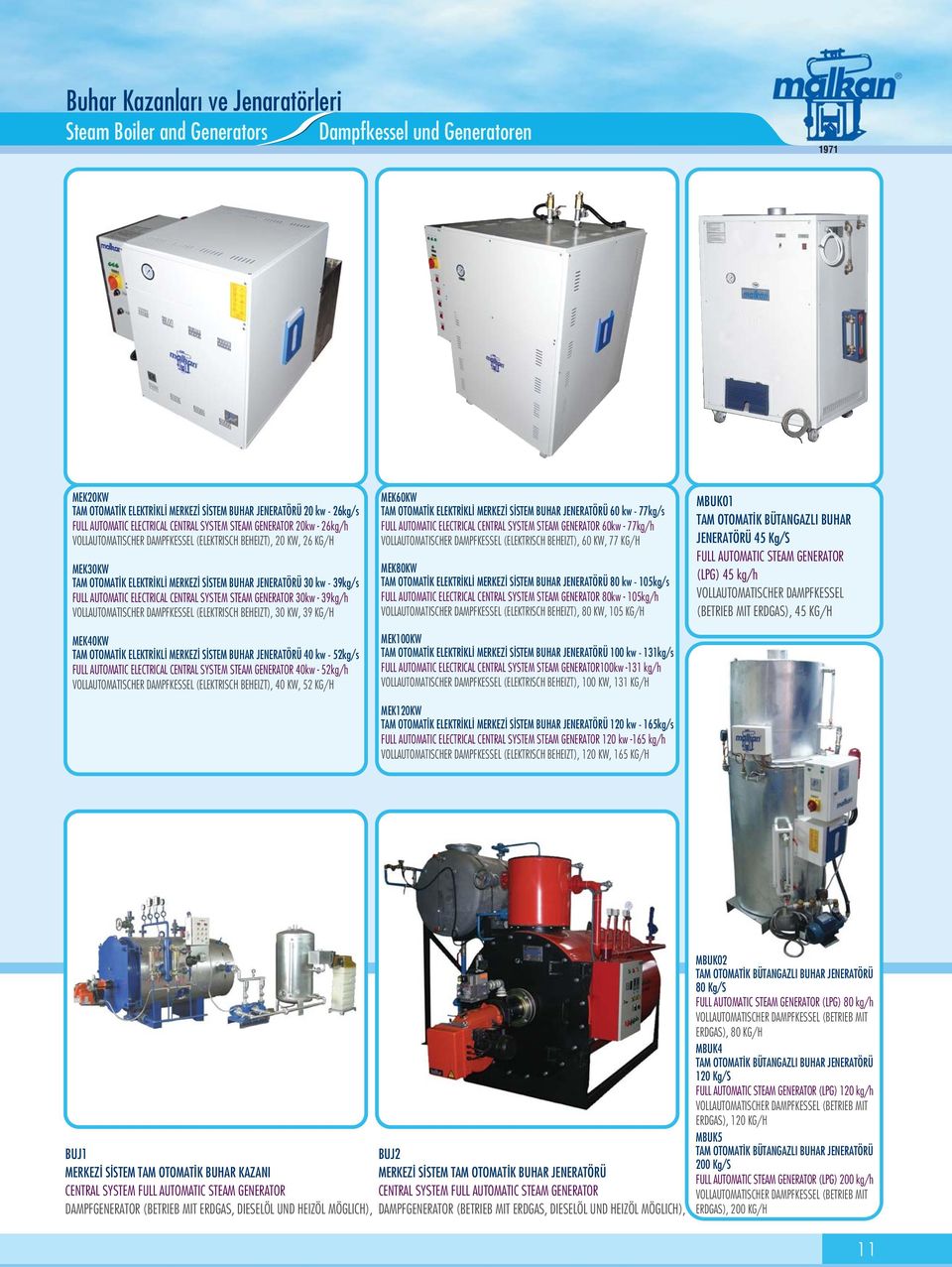 AUTOMATIC ELECTRICAL CENTRAL SYSTEM STEAM GENERATOR 30kw - 39kg/h VOLLAUTOMATISCHER DAMPFKESSEL (ELEKTRISCH BEHEIZT), 30 KW, 39 KG/H MEK40KW TAM OTOMAT K ELEKTR KL MERKEZ S STEM BUHAR JENERATÖRÜ 40