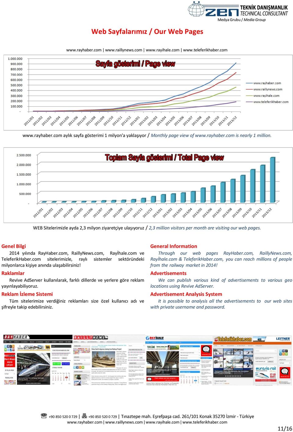 com ve TeleferikHaber.com sitelerimizle, raylı sistemler sektöründeki milyonlarca kişiye anında ulaşabilirsiniz!