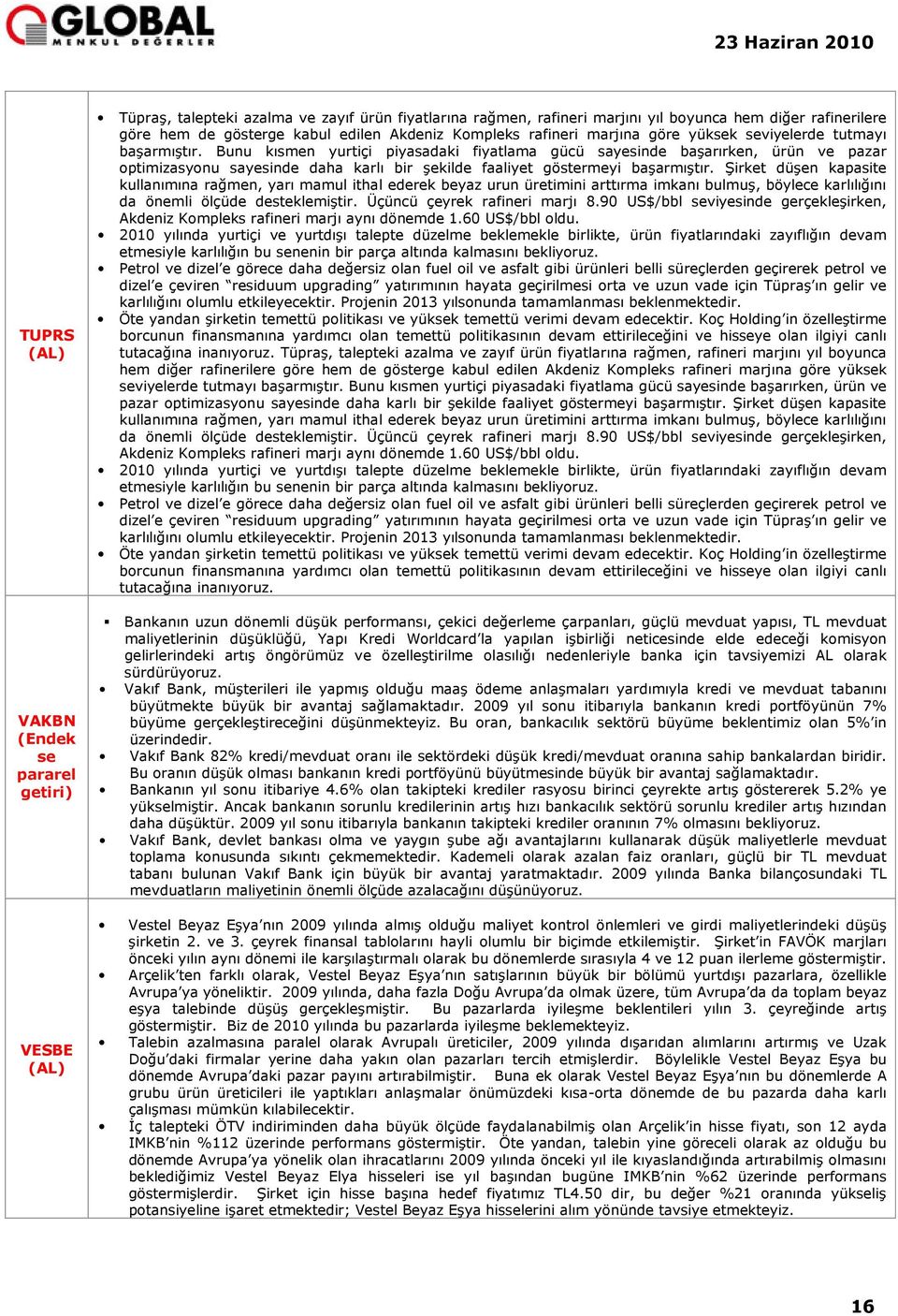 Bunu kısmen yurtiçi piyasadaki fiyatlama gücü sayesinde başarırken, ürün ve pazar optimizasyonu sayesinde daha karlı bir şekilde faaliyet göstermeyi başarmıştır.