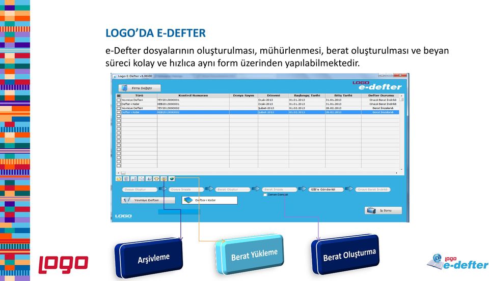 oluşturulması ve beyan süreci kolay ve