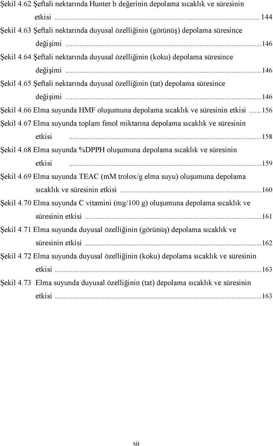 .. 156 Şekil 4.67 Elma suyunda toplam fenol miktarına depolama sıcaklık ve süresinin etkisi... 158 Şekil 4.68 Elma suyunda %DPPH oluşumuna depolama sıcaklık ve süresinin etkisi... 159 Şekil 4.