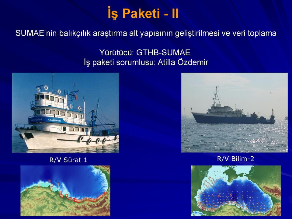 veri toplama Yürütücü: GTHB-SUMAE İş