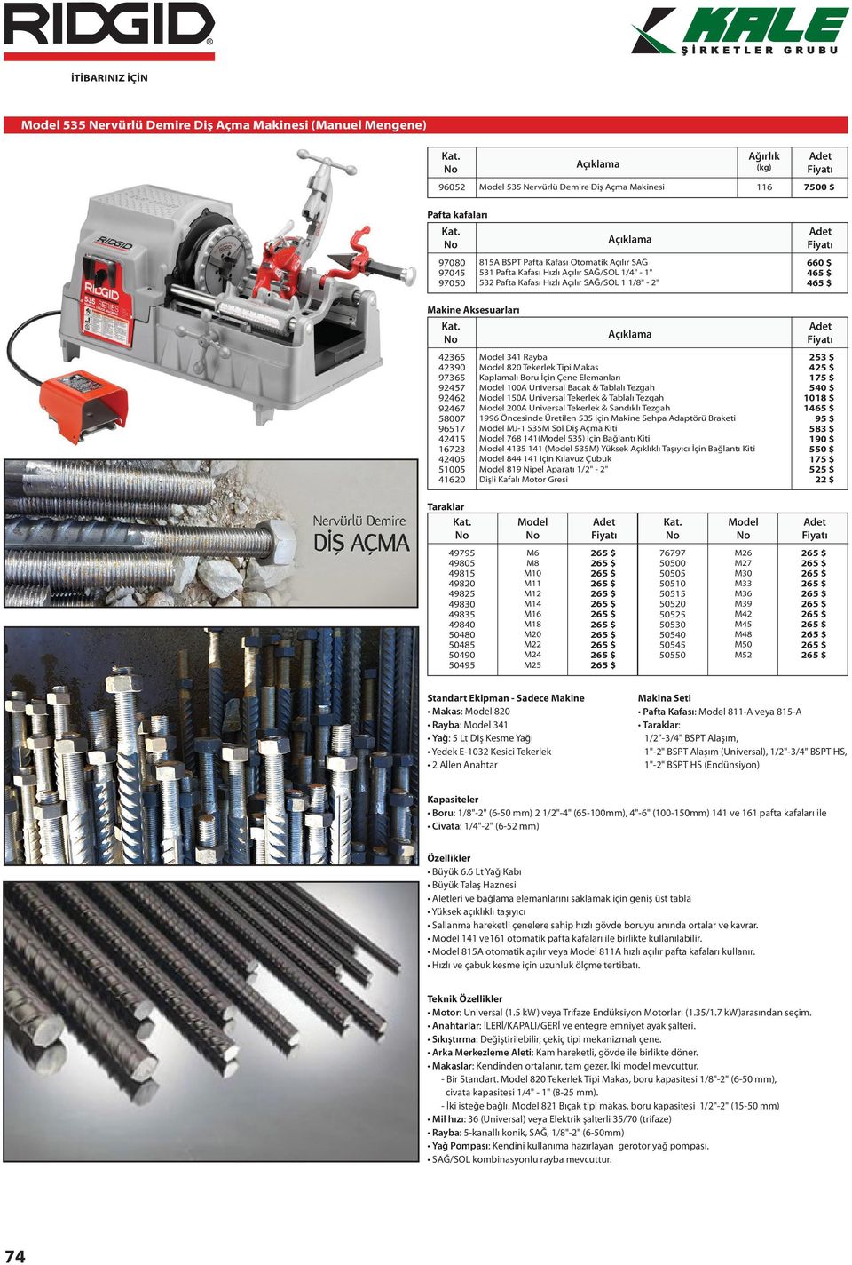 Rayba Model 80 Tekerlek Tipi Makas Kaplamalı Boru İçin Çene Elemanları Model 0A Universal Bacak & Tablalı Tezgah Model 1A Universal Tekerlek & Tablalı Tezgah Model 00A Universal Tekerlek & Sandıklı