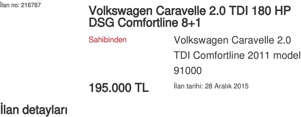 Volkswagen Caravelle 2.