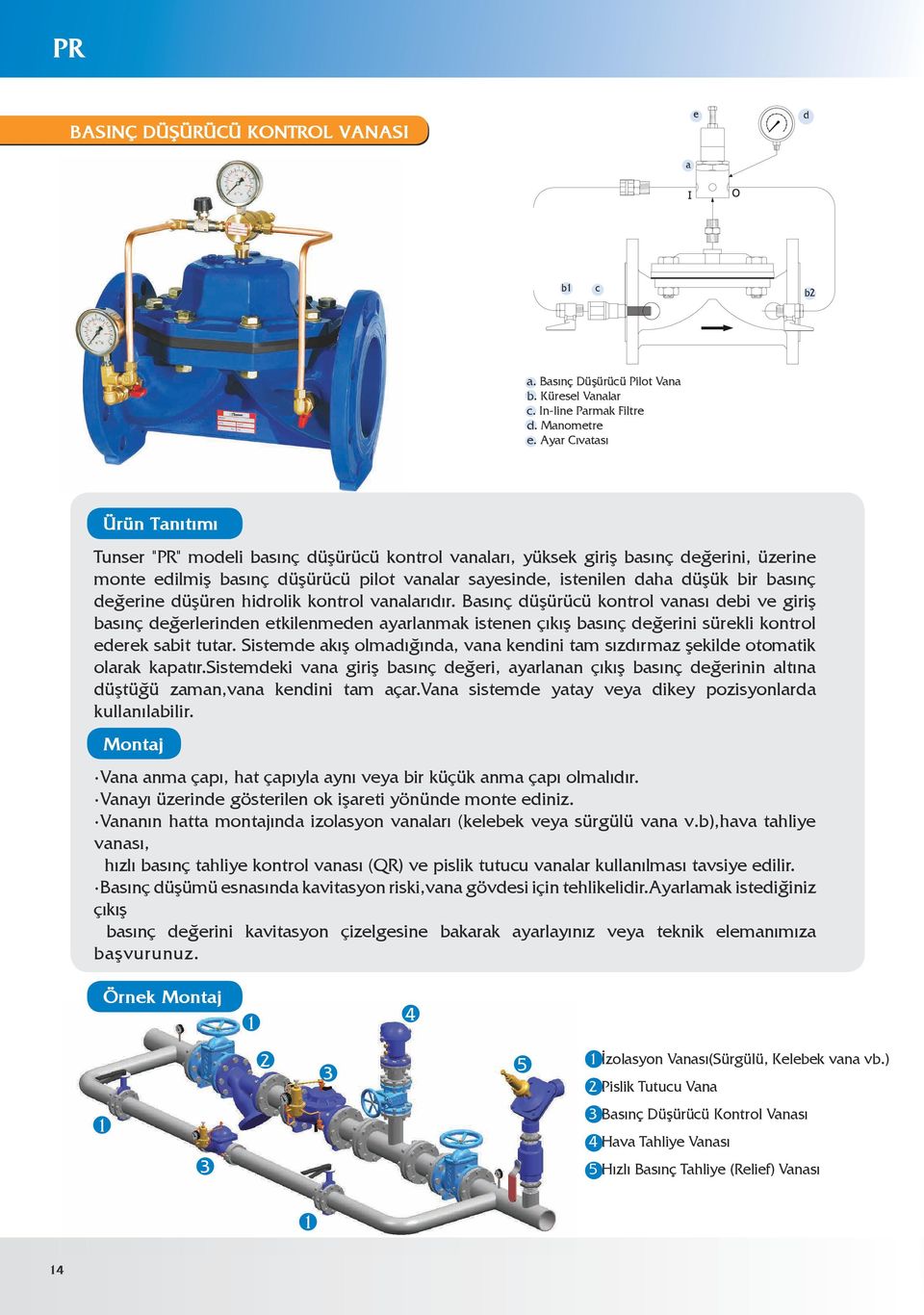 basınç değerine düşüren hidrolik kontrol vanalarıdır.