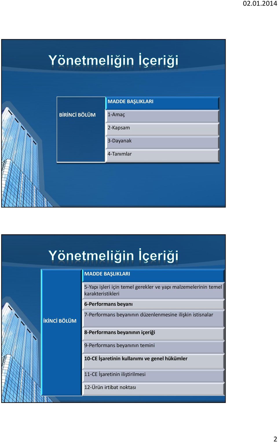 7-Performans beyanının düzenlenmesine ilişkin istisnalar 8-Performans beyanının içeriği 9-Performans