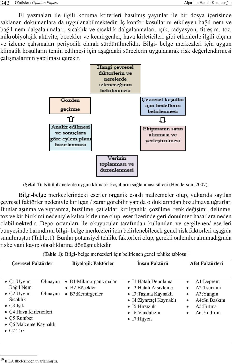 kirleticileri gibi etkenlerle ilgili ölçüm ve izleme çalışmaları periyodik olarak sürdürülmelidir.