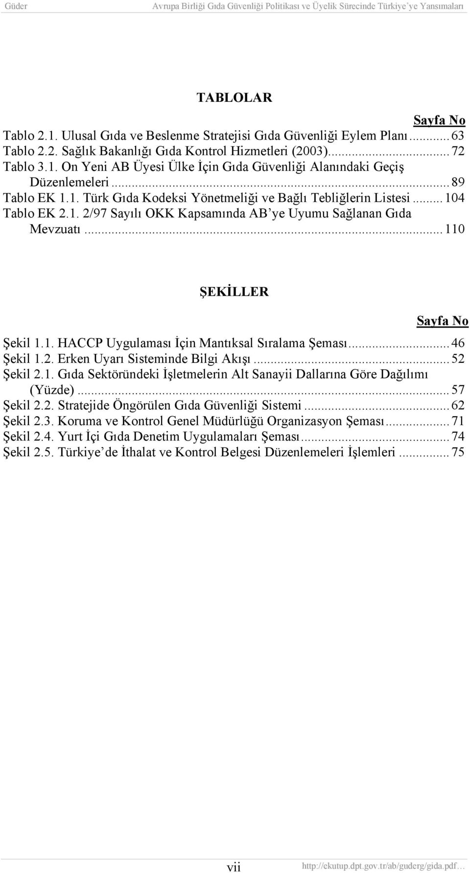 ..46 Şekil 1.2. Erken Uyarı Sisteminde Bilgi Akışı...52 Şekil 2.1. Gıda Sektöründeki İşletmelerin Alt Sanayii Dallarına Göre Dağılımı (Yüzde)... 57 Şekil 2.2. Stratejide Öngörülen Gıda Güvenliği Sistemi.