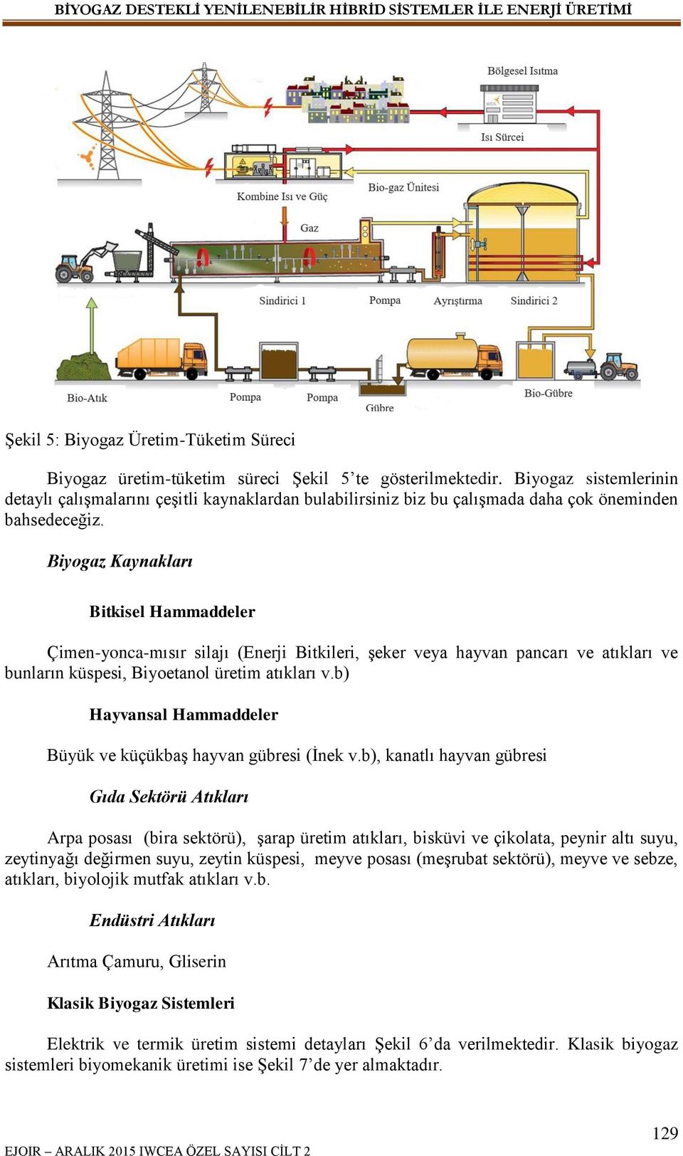 Biyogaz Kaynakları Bitkisel Hammaddeler Çimen-yonca-mısır silajı (Enerji Bitkileri, şeker veya hayvan pancarı ve atıkları ve bunların küspesi, Biyoetanol üretim atıkları v.