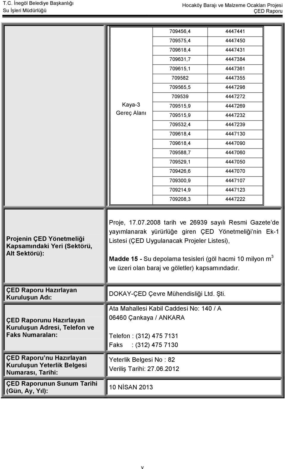 Sektörü): Proje, 17.07.